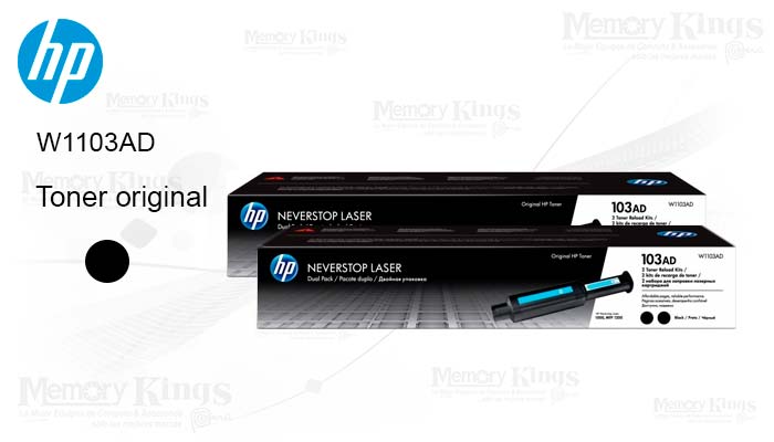 TONER HP 103A W1103AD NEVERSTOP Kit de Recarga X 2